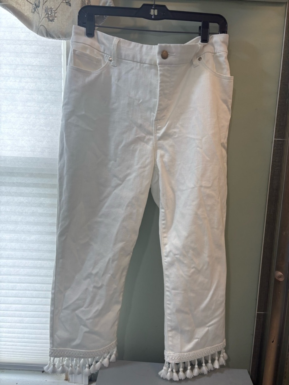 Chico's Bright White Button-Front Jeans